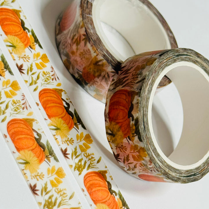 SEASONAL FALL PUMPKIN PATCH Fall Washi Tape ~ 1 Roll ~ 15mm x 10m (33 Feet)