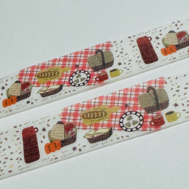 COUNTRYSIDE PICNIC FOOD Saien Masking Washi Tape - 1 Roll - 15mm x 7m (23 Feet)