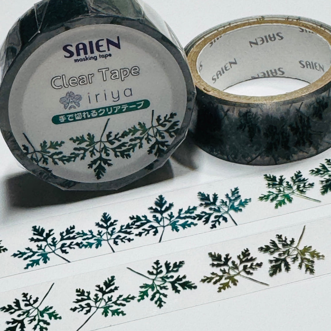 JAPANESE MAPLE LEAVES Acrylic PET  Saien Washi Tape ~ 1 Roll ~ 15mm x 3m (10 Feet)