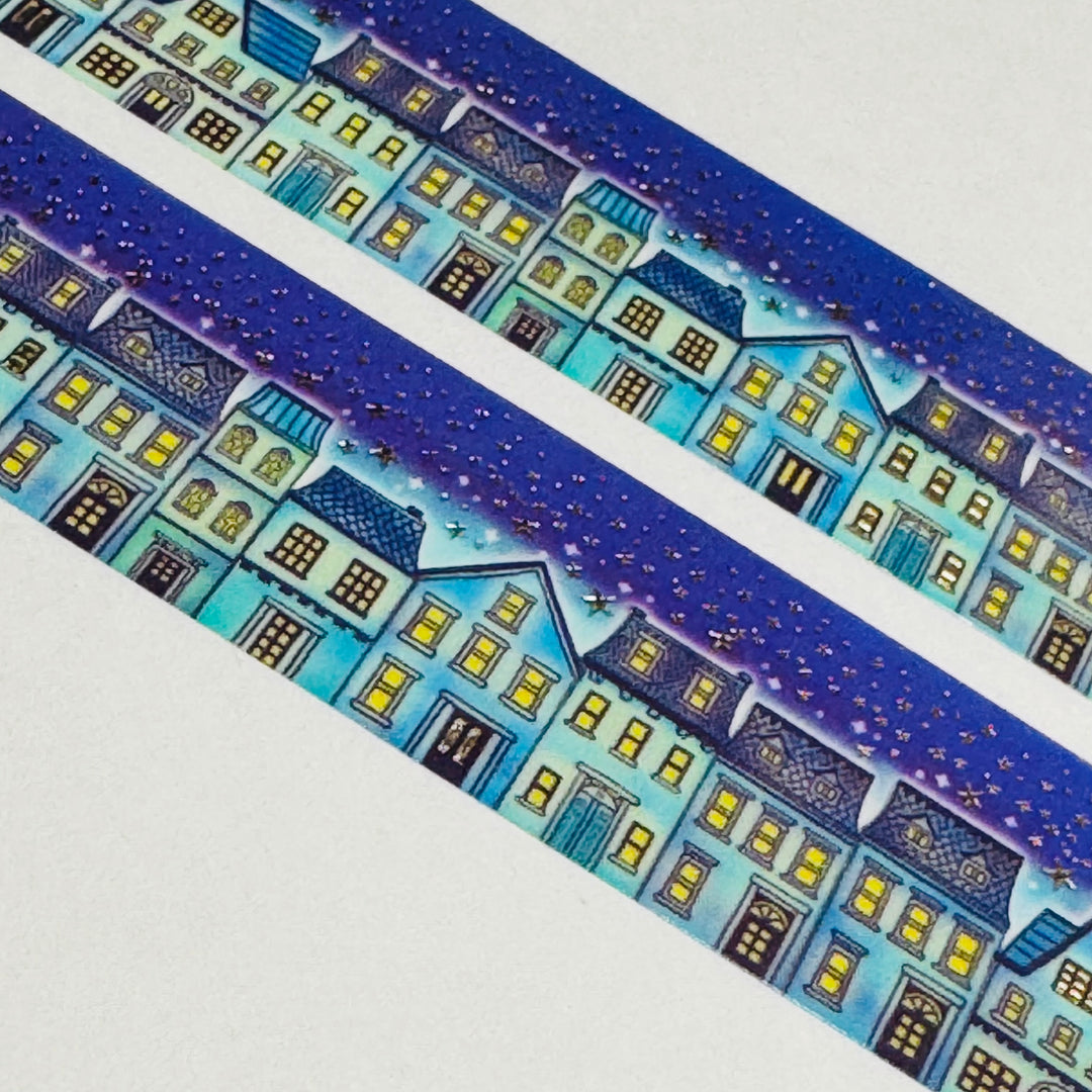 NEIGHBORHOOD NIGHT Lights World Craft PET Washi Tape ~ 1 Roll ~ 20mm x 5m (16 Feet) ~ 1 Roll ~ 20mm x 5m (16 Feet)