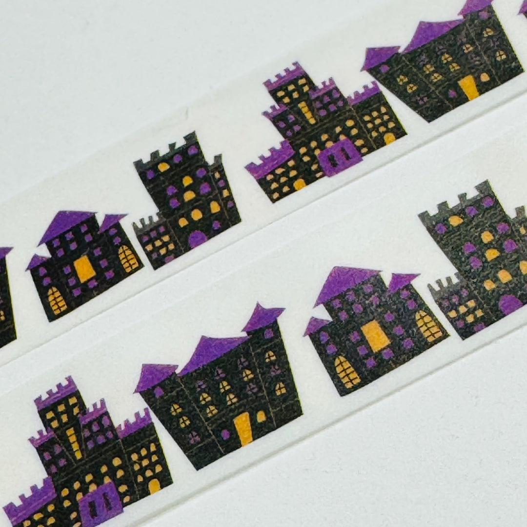 HAUNTED HOUSES LIT UP For Halloween Washi Tape ~ 1 Roll ~ 15mm x 10m (33 Feet)