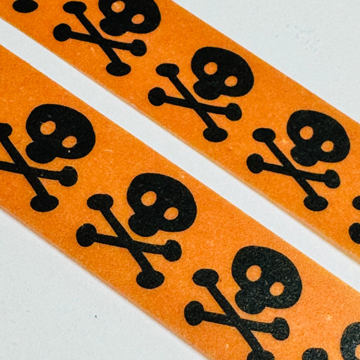 DANGER SKULL & CROSSBONES Halloween Washi Tape ~ 1 Roll ~ 15mm x 10m (33 Feet)