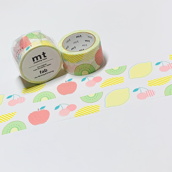 SEASONAL FRUITS WRITABLE MT Washi Tape ~ 1 Roll ~ 25mm x 7m (23 Feet)