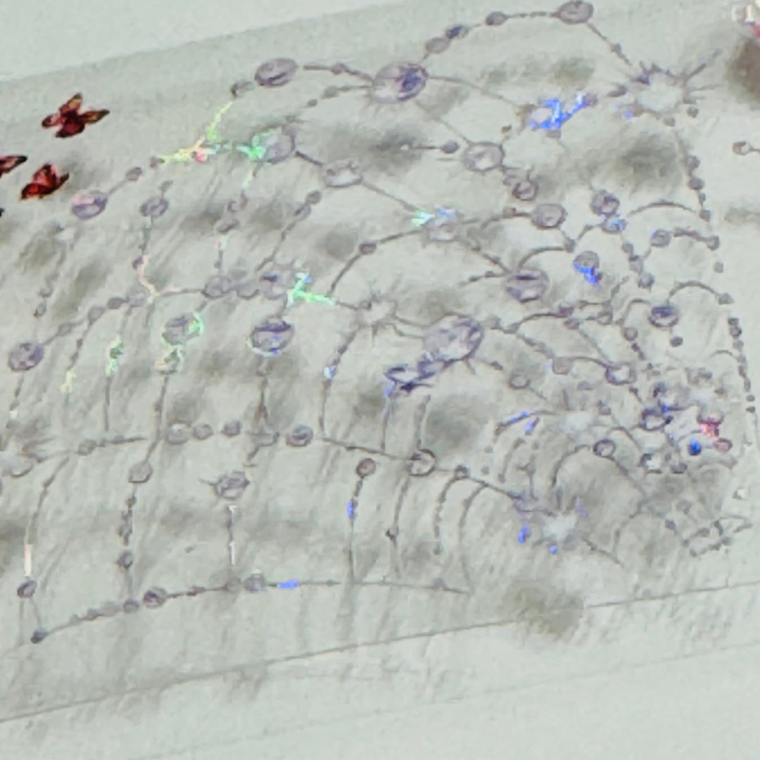 IRRIDESCENT LAVENDER BUTTERFLY SPIDERWEBS Halloween PET Washi Tape ~ 1 Roll ~ 50mm x 2m (7 Feet) (Copy) (Copy)