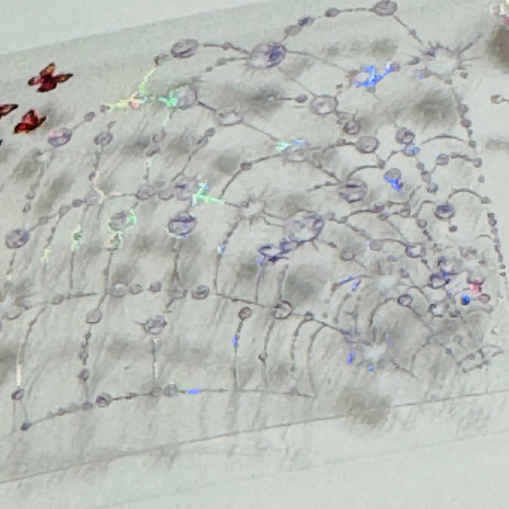 IRRIDESCENT LAVENDER BUTTERFLY SPIDERWEBS Halloween PET Washi Tape ~ 1 Roll ~ 50mm x 2m (7 Feet) (Copy) (Copy)