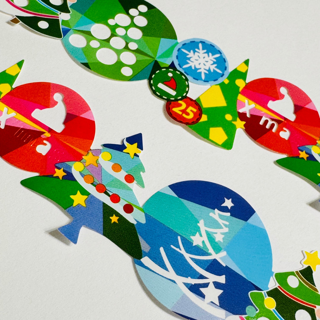 KATA KATA CHRISTMAS Trees Die-Cut PP Tape by World Craft - 1 Roll - 30mm x 6m (20 Feet)