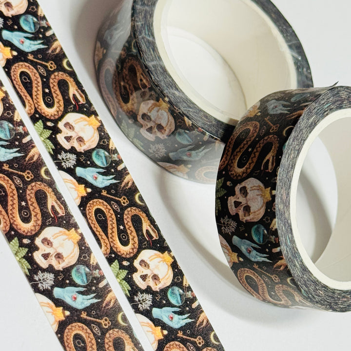 SERPENTS And SKULLS Halloween Washi Tape ~ 1 Roll ~ 15mm x 10m (33 Feet)