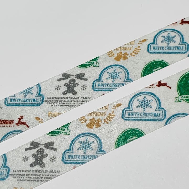 CHRISTMAS STICKER TYPOGRAPHY 2023 MT Washi Tape ~ 1 Roll ~ 15mm x 7m (23 Feet)