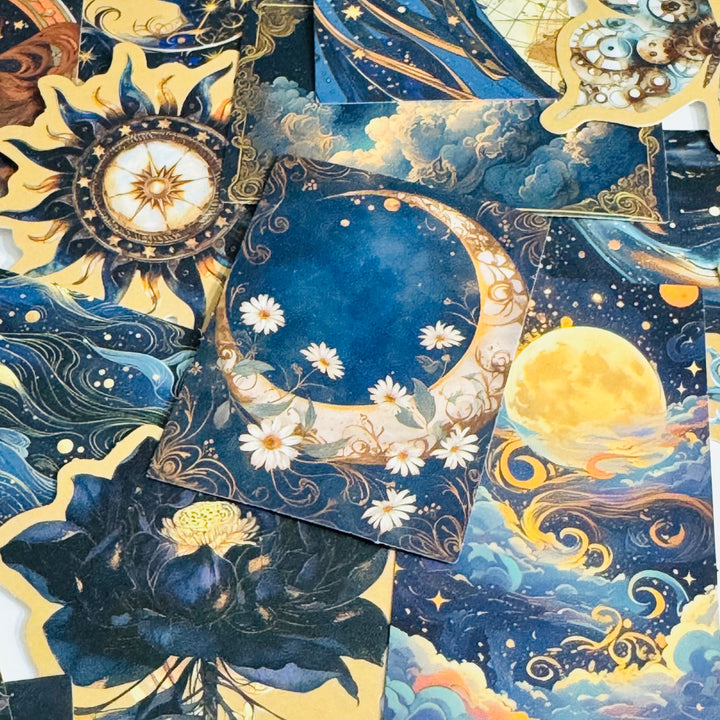 GALACTIC UNIVERSAL STEAMPUNK Peelable Stickers  ~ 50 Pieces ~ Each Sticker is 30 - 60mm