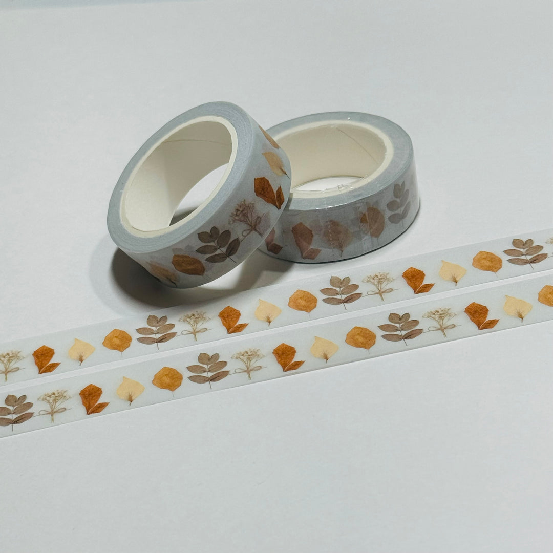 NATURE'S BEAUTY AUTUMN LEAVES VARIETIES Washi Tape ~ 1 Roll ~ 15mm x 10m (33 Feet)