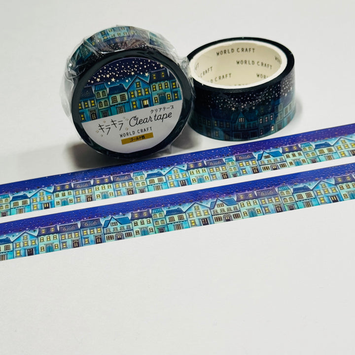 NEIGHBORHOOD NIGHT Lights World Craft PET Washi Tape ~ 1 Roll ~ 20mm x 5m (16 Feet) ~ 1 Roll ~ 20mm x 5m (16 Feet)