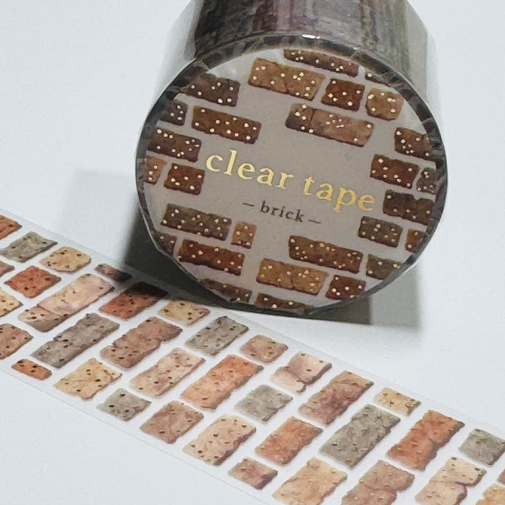 COBBLESTONE BRICK ROAD WITH GOLD FLECKS Mind Wave PET Washi Tape ~ 1 Roll ~ 30mm x 3m (10 Feet)