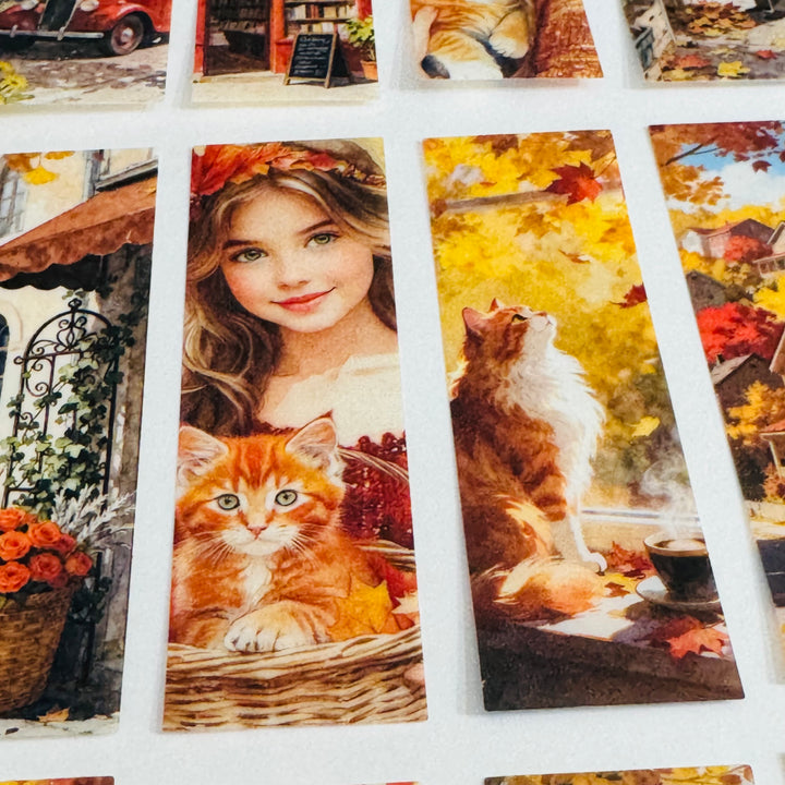 AUTUMN PLAY GIRL In The City Ephemera Sticker Pack ~ 25 Pieces ~ 30mm x 95mm