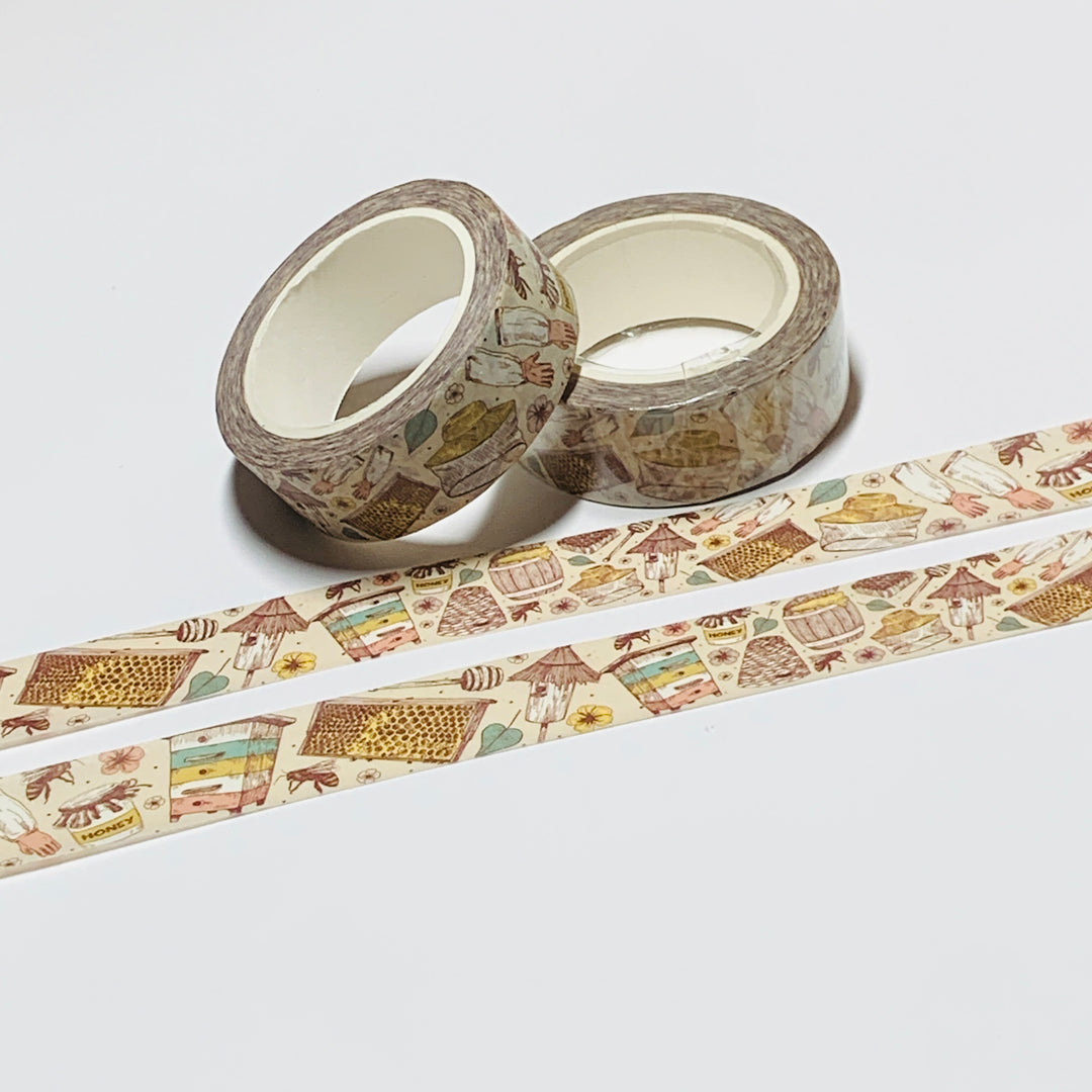 BEEKEEPING TOOLS Of The TRADE Washi Tape - 1 Roll - 15mm x 10m (33 Feet)