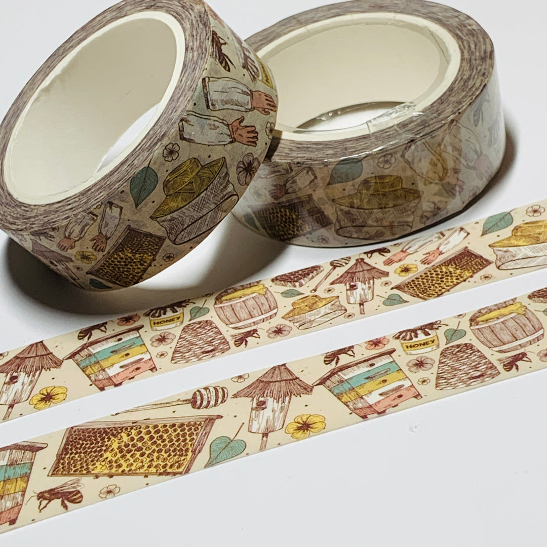 BEEKEEPING TOOLS Of The TRADE Washi Tape - 1 Roll - 15mm x 10m (33 Feet)