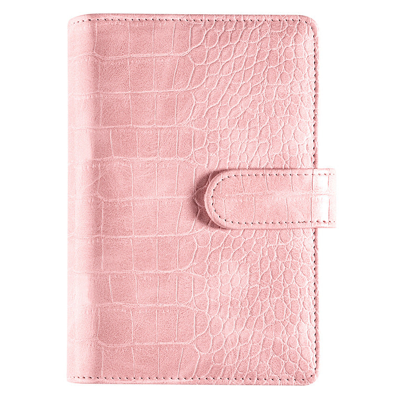 CROCODILE PU LEATHER A6 Budget Binder Planner Various Colors
