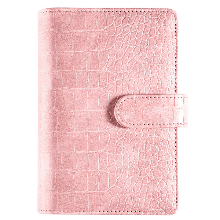 CROCODILE PU LEATHER A6 Budget Binder Planner Various Colors