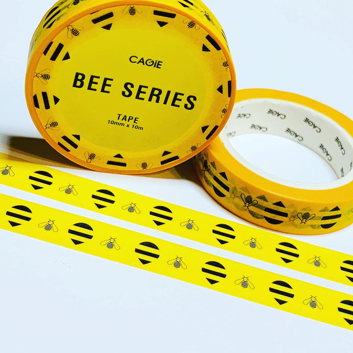 BLACK & YELLOW BEE Body Bees Series Washi Tape ~ 1 Roll ~ 10mm x 10m (33 Feet)