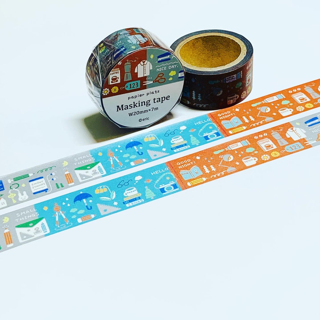 COLORBLOCK DAY & NIGHT Eric Small Things Washi Tape For Papier Platz ~ 1 Roll ~ 20mm x 7m (23 Feet)