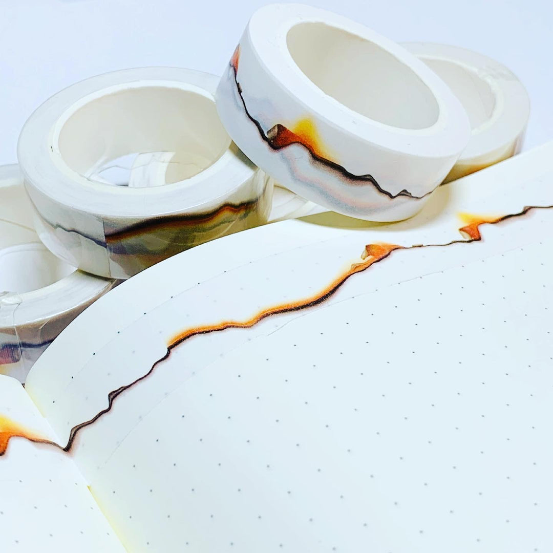 SCORCHED & BURNING PAPER Washi Tape ~ 1 Roll ~ 15mm x 10m (33 Feet)