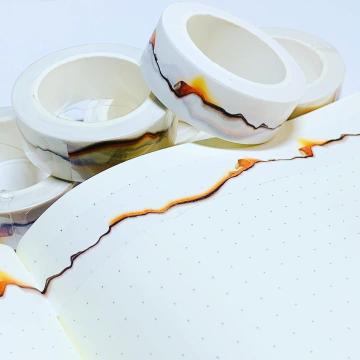 SCORCHED & BURNING PAPER Washi Tape ~ 1 Roll ~ 15mm x 10m (33 Feet)