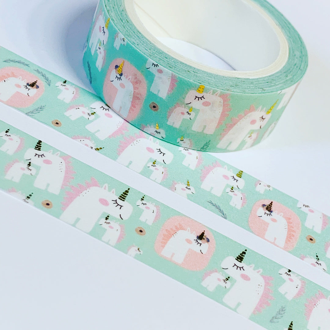 GIRLY & GLAMOROUS UNICORN Washi Tape ~ 1 Roll ~ 15mm x 7m (23 Feet)