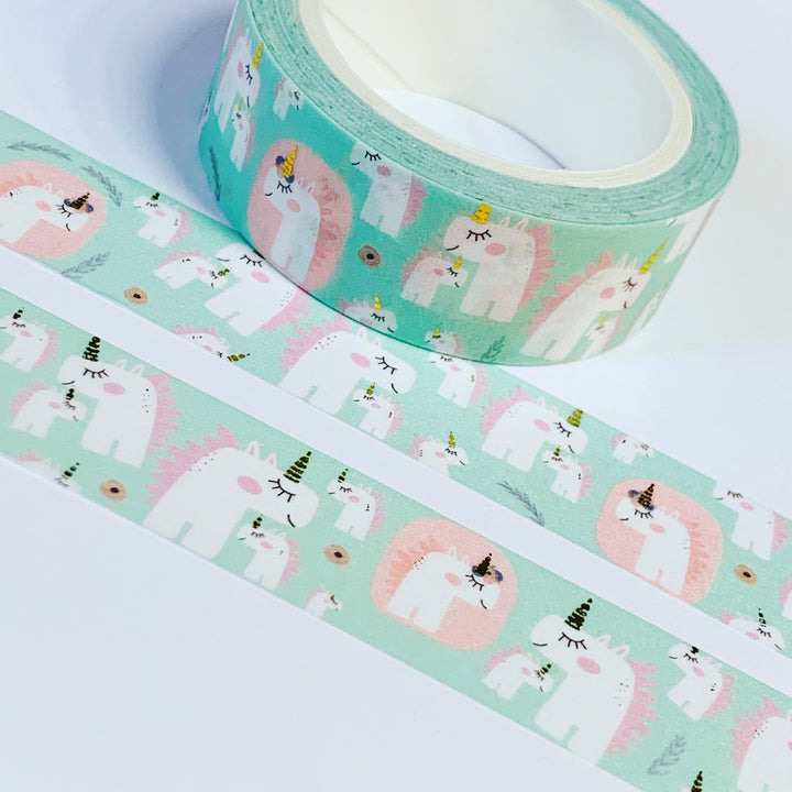 GIRLY & GLAMOROUS UNICORN Washi Tape ~ 1 Roll ~ 15mm x 7m (23 Feet)