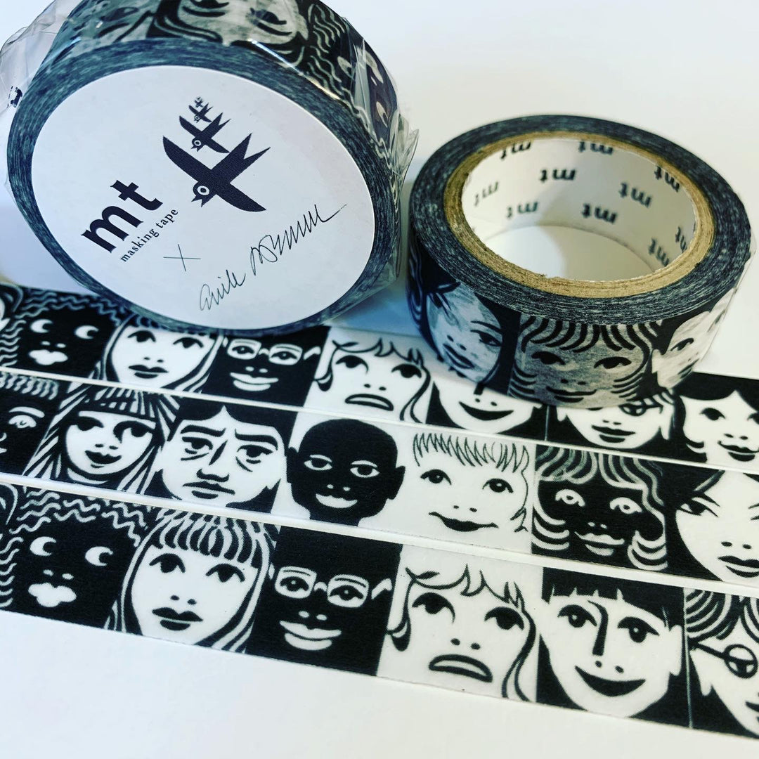 ERIK BRUUN  Face MT Washi Tape - 1 Roll - 15mm x 7m (23 Feet)