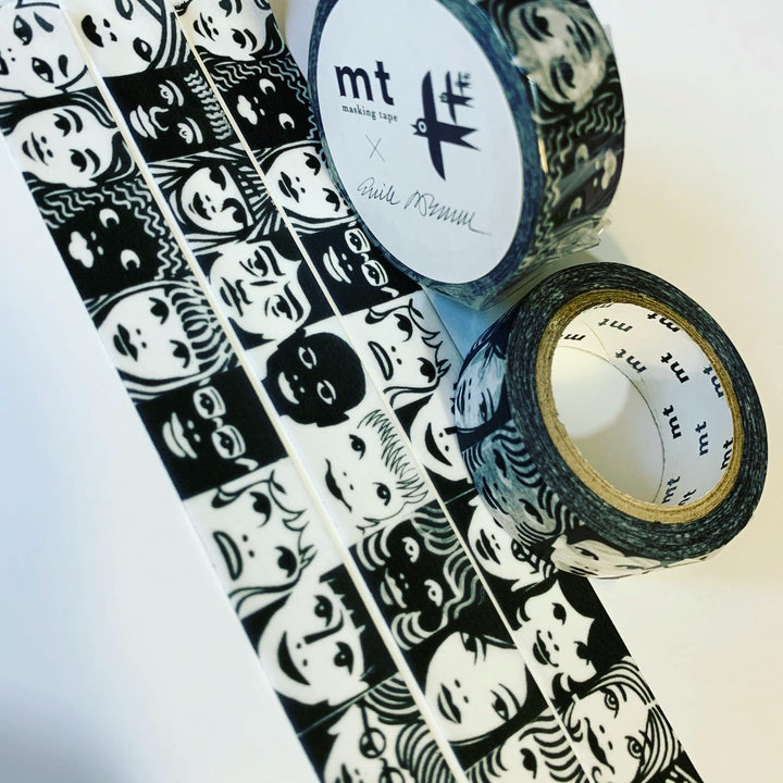 ERIK BRUUN  Face MT Washi Tape - 1 Roll - 15mm x 7m (23 Feet)