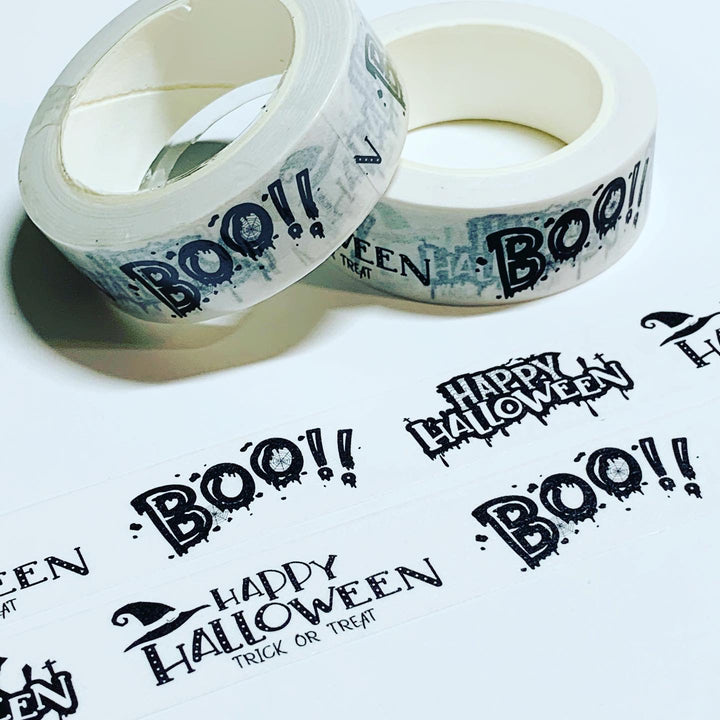 HAPPY HALLOWEEN SALUTATIONS Washi Tape ~ 1 Roll ~ 15mm x 10m (33 Feet)