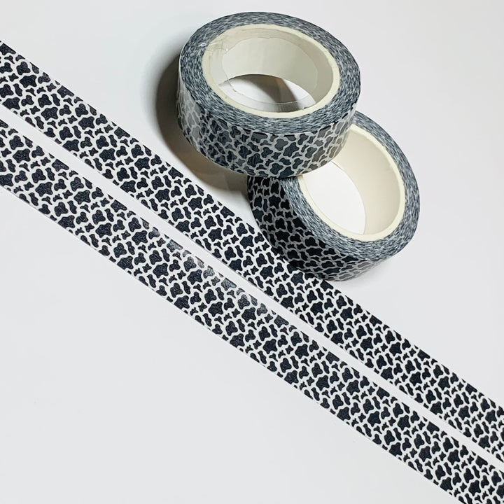 BLACK & WHITE COW Animal Print Washi Tape ~ 1 Roll ~ 15mm x 10m (33 Feet)