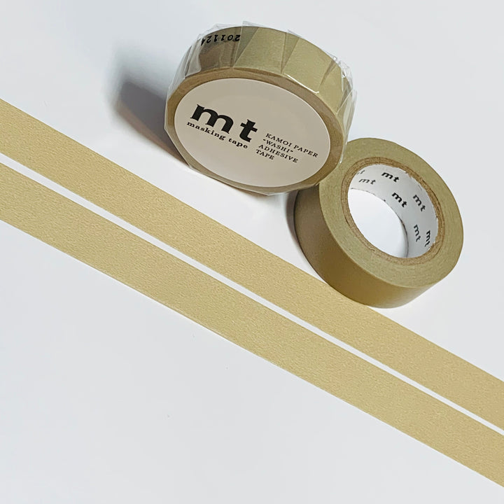 NEUTRAL ECRU BEIGE Solid Matte Mt Washi Tape ~ 1 Roll ~ 15mm x 7m (23 Feet)