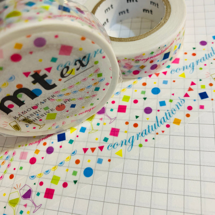 CONGRATULATIONS BIRTHDAY CHEERS MT Washi Tape - 1 Roll