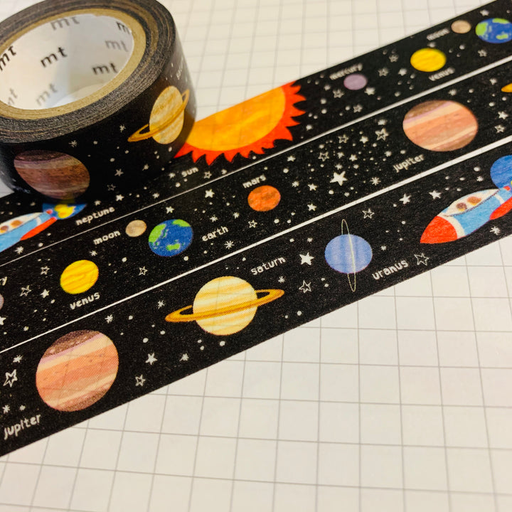 SOLAR SYSTEM MT Washi Tape  ~ 1 Roll ~ 15mm x 7m (23 Feet)