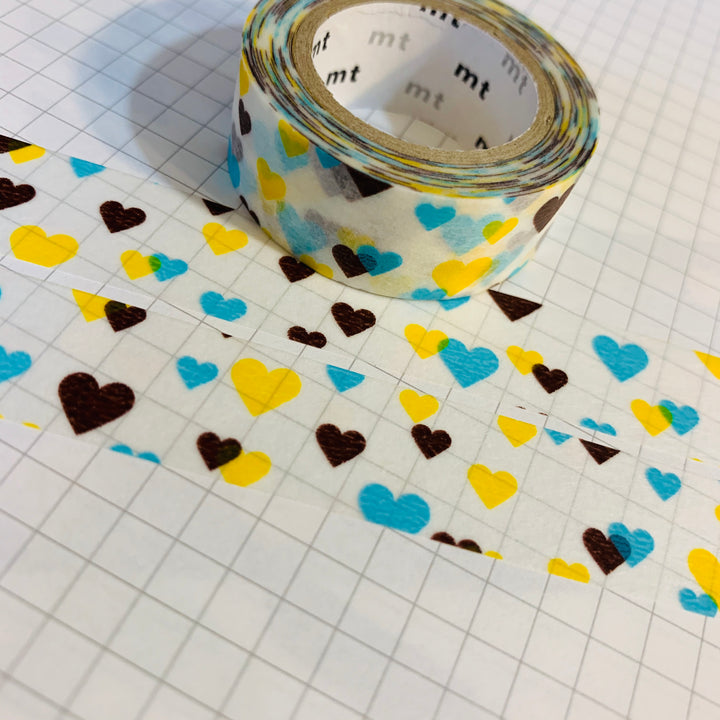 HEART MOTIF MT Washi Tape - 1 Roll - 15mm x 7m (23 Feet)