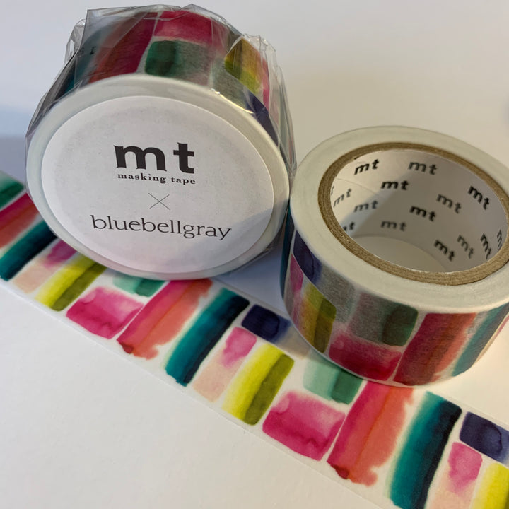 PAINTBRUSH STROKES Mt Designed by BlueBellGray Washi Tape - 1 Roll - 24mm x 7m (23 Feet)