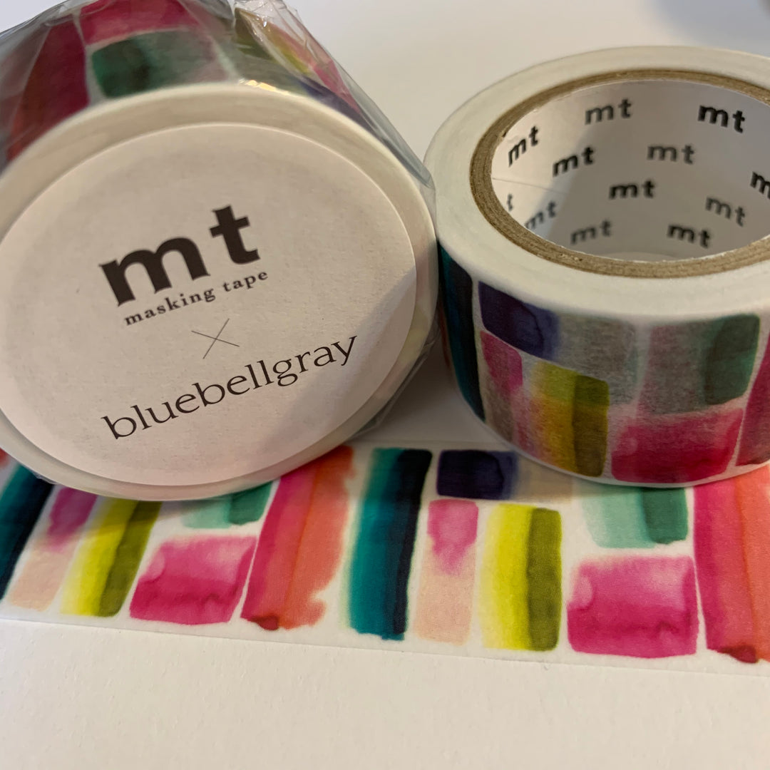 PAINTBRUSH STROKES Mt Designed by BlueBellGray Washi Tape - 1 Roll - 24mm x 7m (23 Feet)