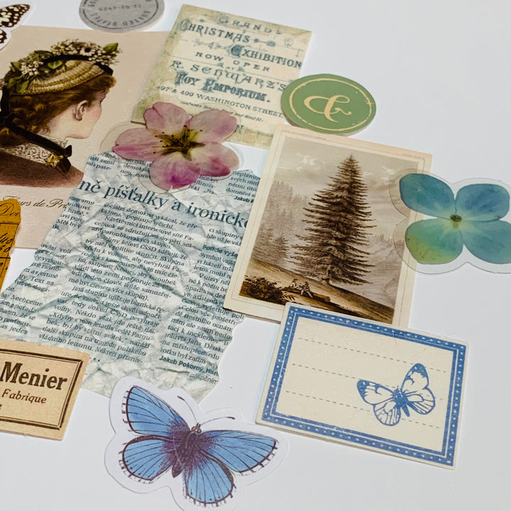 ROMANCE EPHEMERA PAPERS & Stickers Pack ~ 15 Pieces