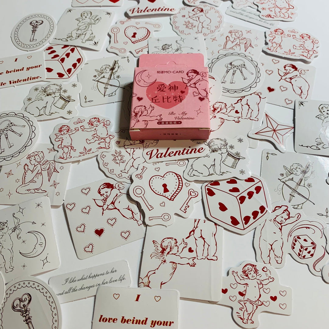 ADORABLE CHERUBS & CUPID Peelable Stickers  ~ 46 Pieces ~ Each Sticker is Approximately 38mm