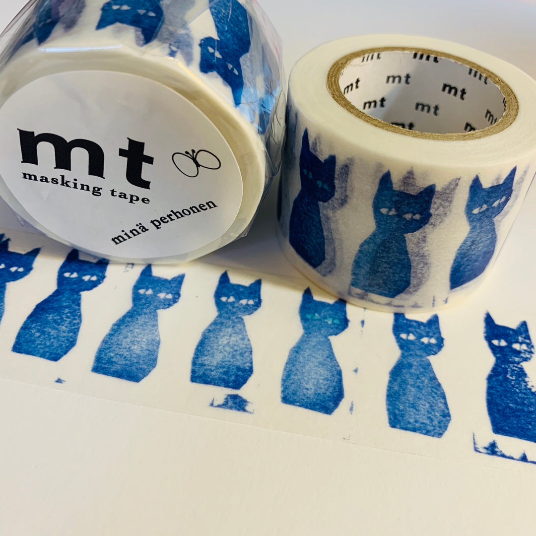 AO-NEKO BLUE Cat MT Washi Tape 1 Roll