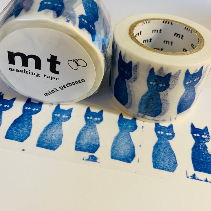 AO-NEKO BLUE Cat MT Washi Tape 1 Roll