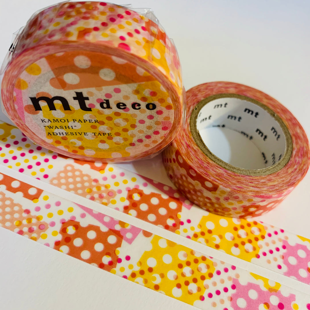 PINK NEGAPOJI DOT Mt Washi Tape ~ 1 Roll ~ 15mm x 10m (33 Feet)