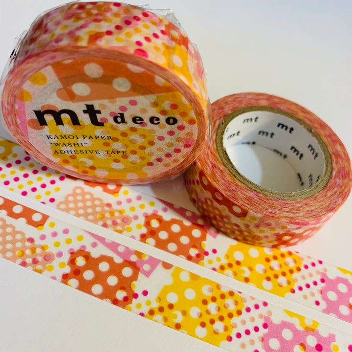 PINK NEGAPOJI DOT Mt Washi Tape ~ 1 Roll ~ 15mm x 10m (33 Feet)