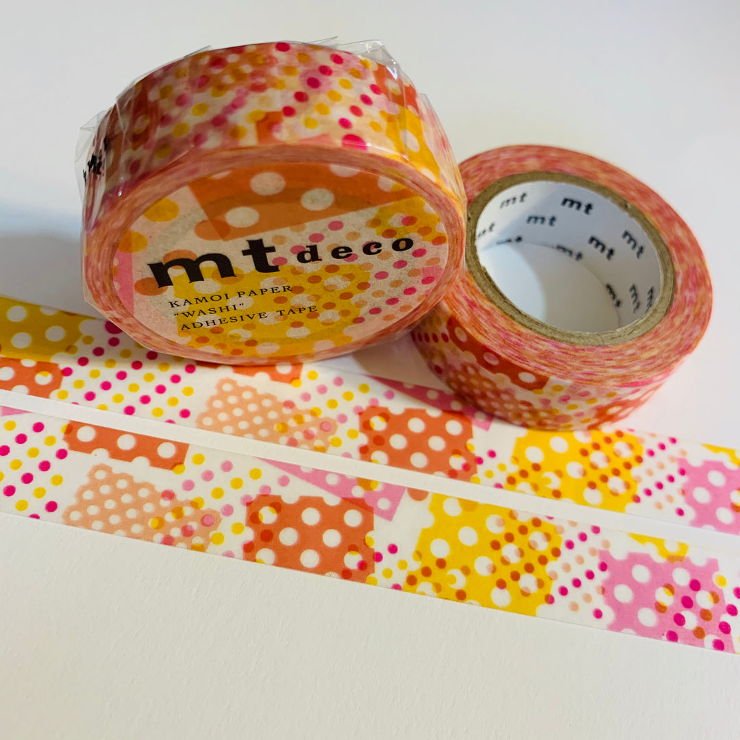 PINK NEGAPOJI DOT Mt Washi Tape ~ 1 Roll ~ 15mm x 10m (33 Feet)