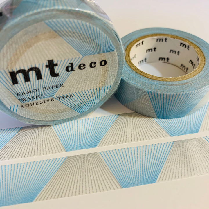 GRADATION BLUE SILVER Corner Mt Washi Tape ~ 1 Roll ~ 15mm x 10m (33 Feet)