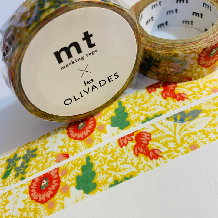 LES OLIVADES CHARBONNIER Mt Washi Tape ~ 1 Roll ~ 15mm x 7m (23 Feet)