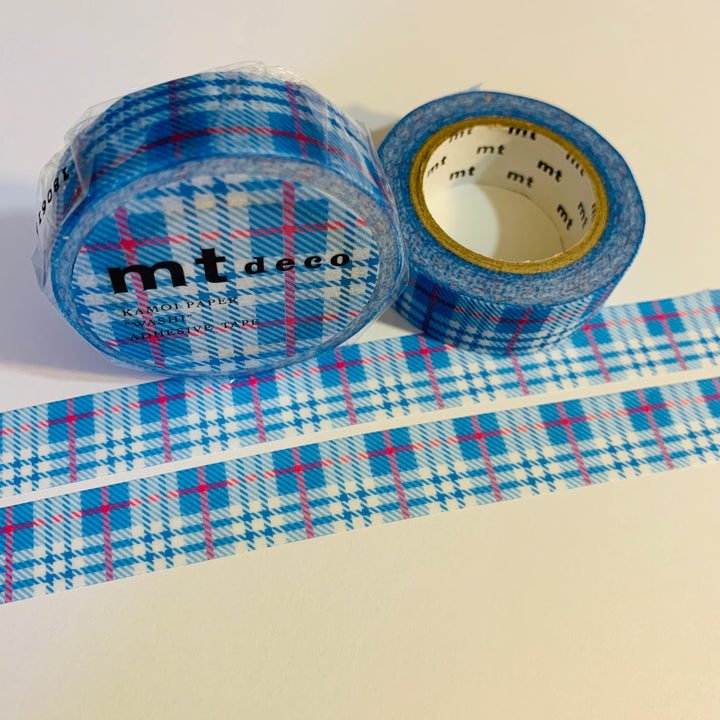 BLUE SOFT FLANNEL Mt Washi Tape ~ 1 Roll ~ 15mm x 10m (33 Feet)