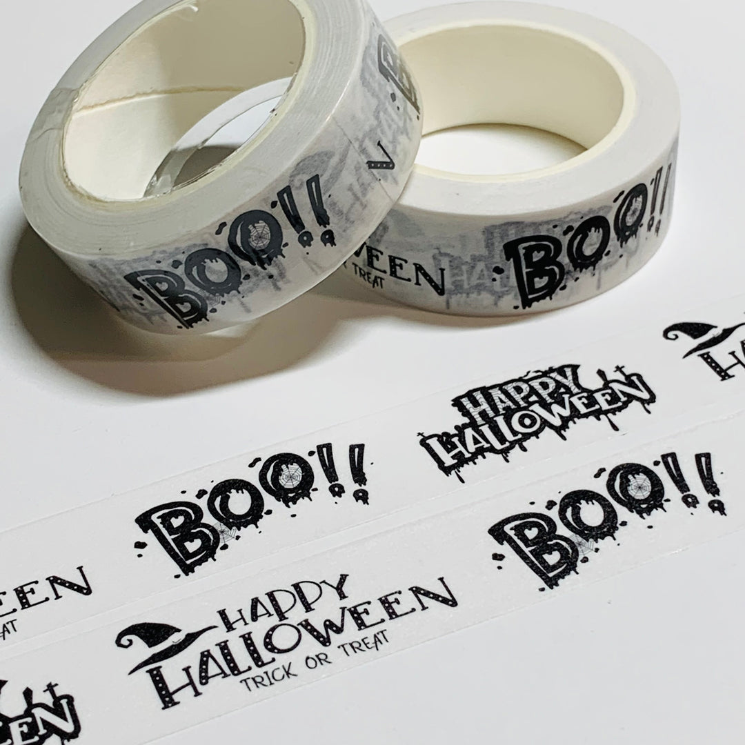 HAPPY HALLOWEEN SALUTATIONS Washi Tape ~ 1 Roll ~ 15mm x 10m (33 Feet)