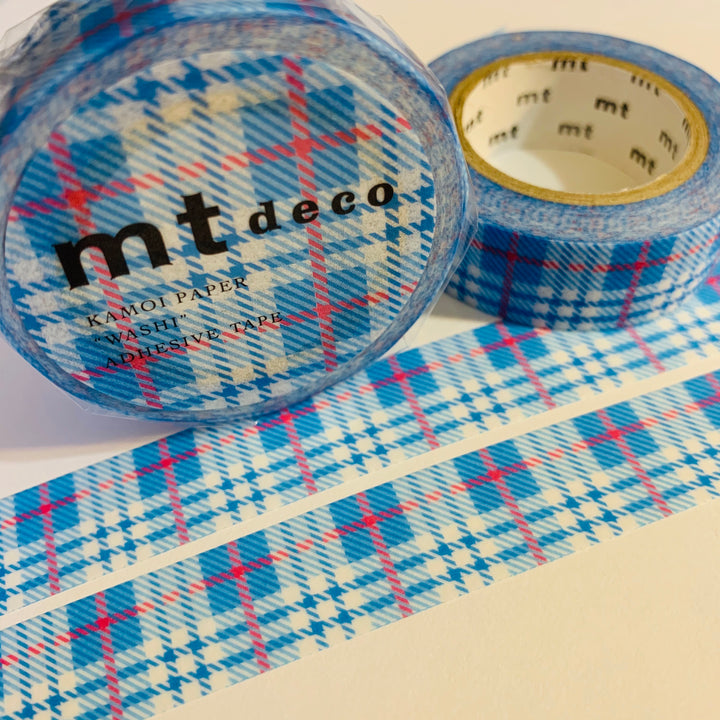 BLUE SOFT FLANNEL Mt Washi Tape ~ 1 Roll ~ 15mm x 10m (33 Feet)