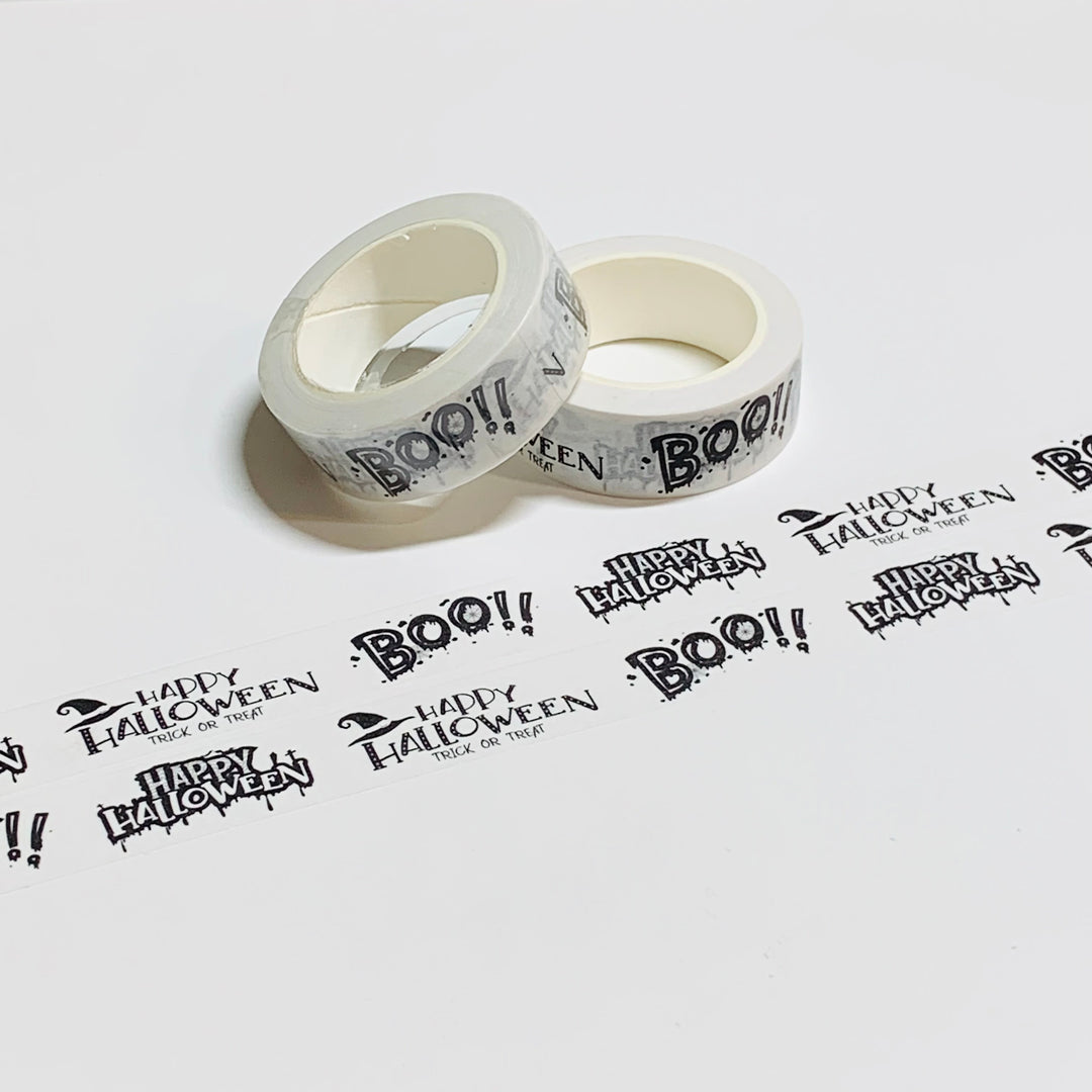 HAPPY HALLOWEEN SALUTATIONS Washi Tape ~ 1 Roll ~ 15mm x 10m (33 Feet)